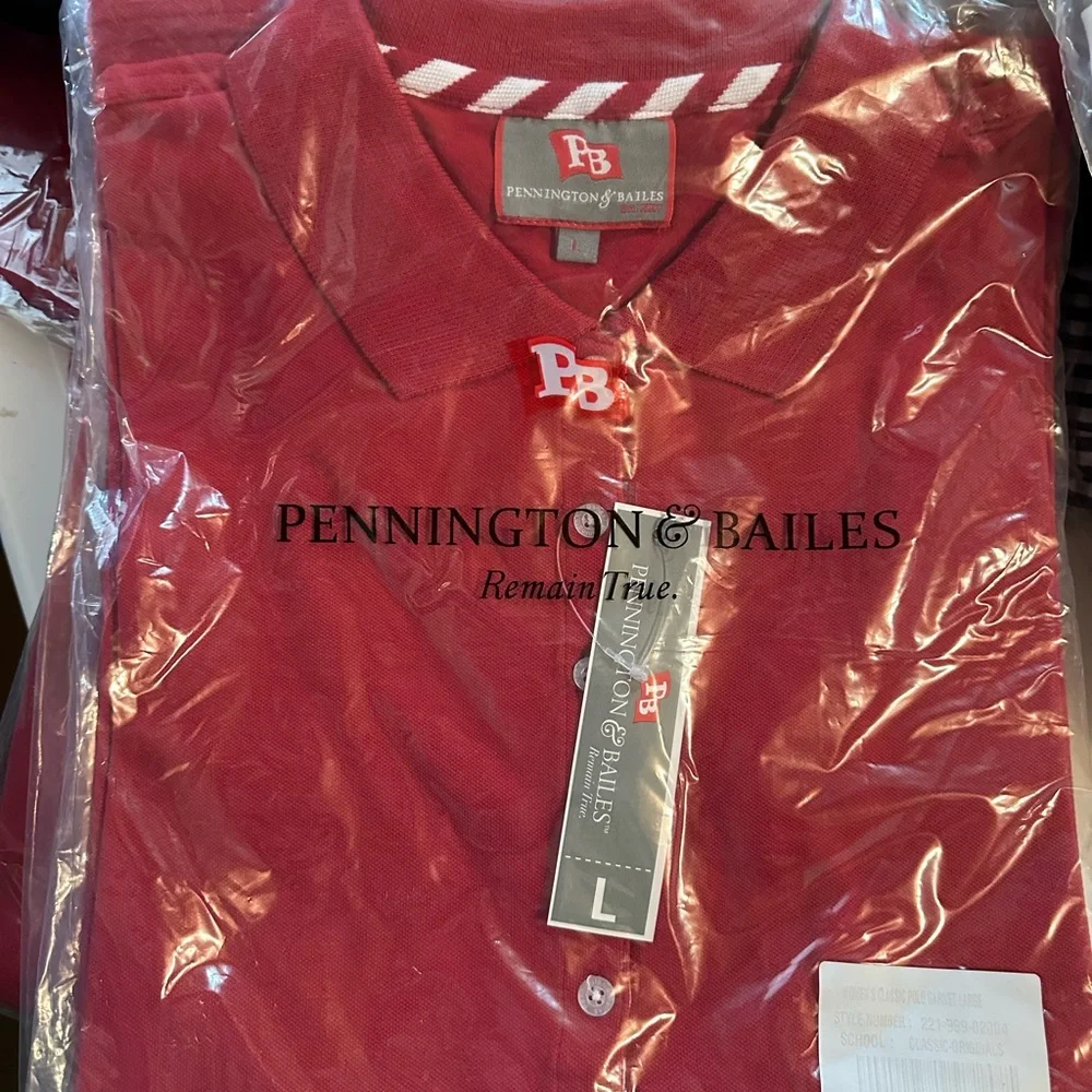 NWT Garnet colored Polo Pennington & Bailes - Picture 1 of 4